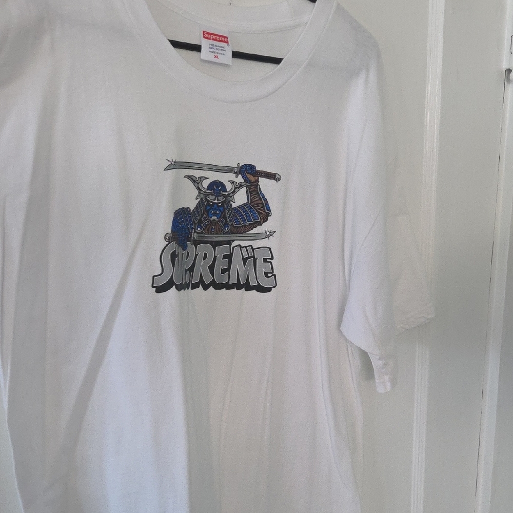 Supreme White Samurai Graphic Tee